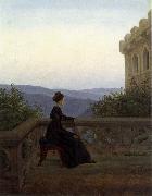 Woman on the Balcony Carl Gustav Carus